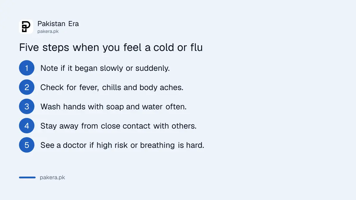 Five steps to check whether you have a cold or flu in Pakistan