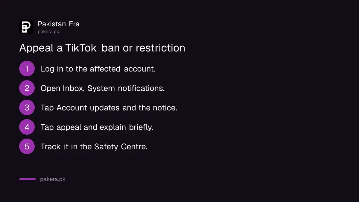 Five steps to appeal a banned or restricted TikTok account