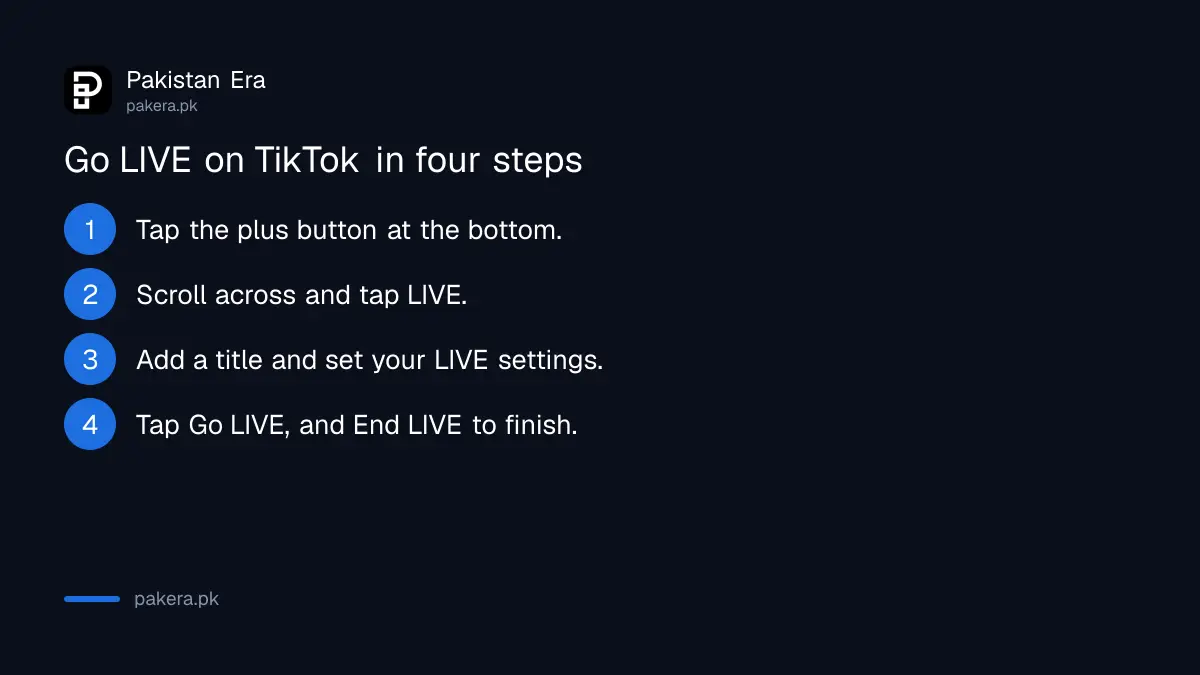 Steps to go LIVE on TikTok from the app