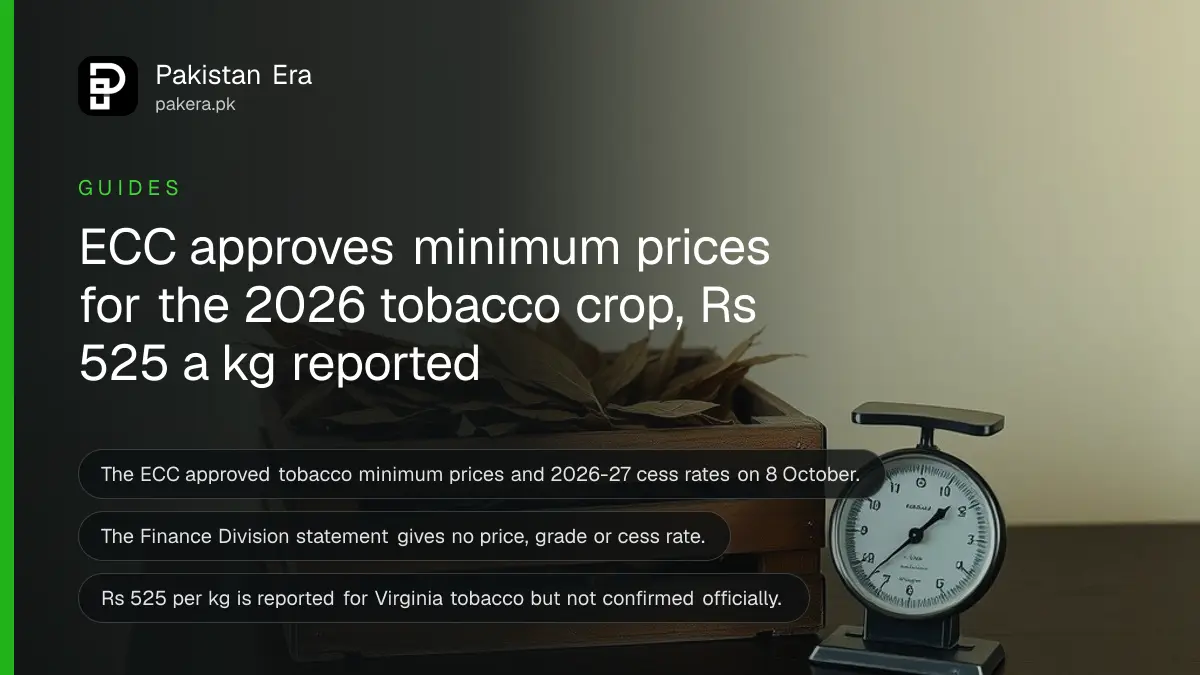 A wooden crate of dried brown leaves beside a hand scale on a dark wooden table against a plain cream wall, for a story on crop prices