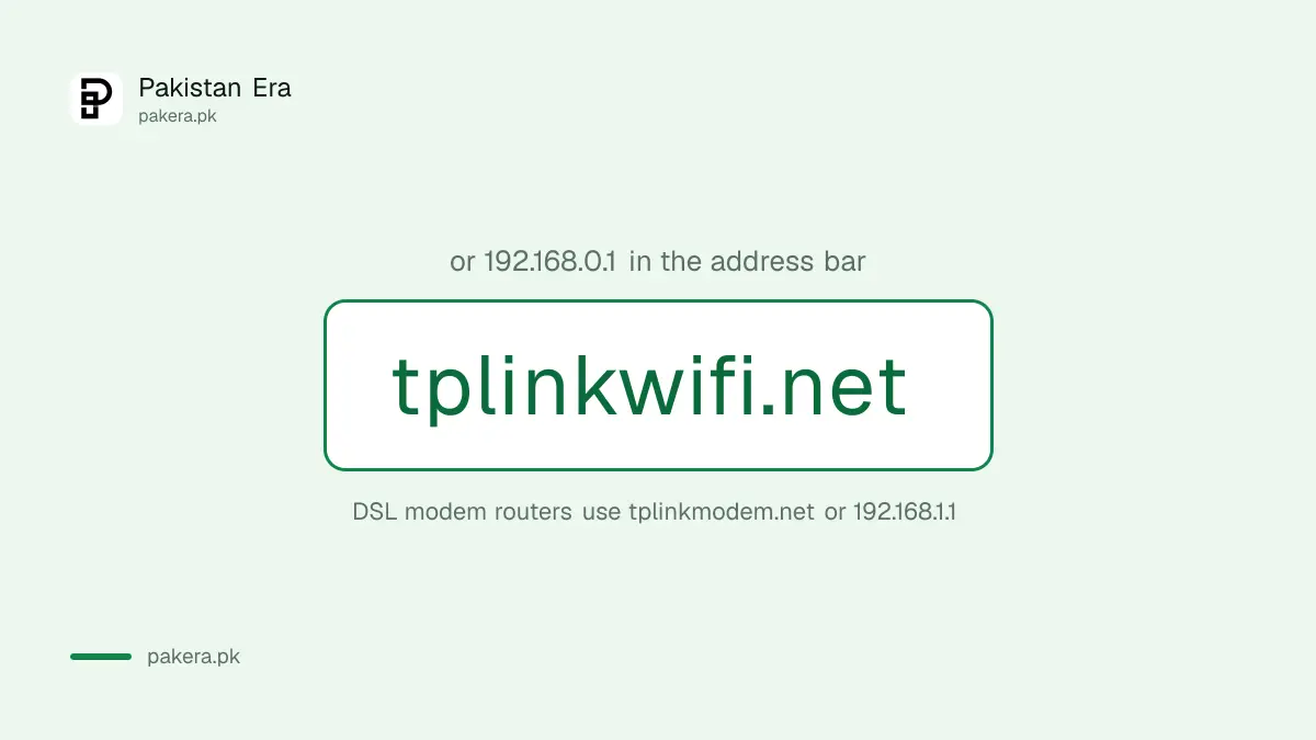 TP-Link router login address tplinkwifi.net and 192.168.0.1