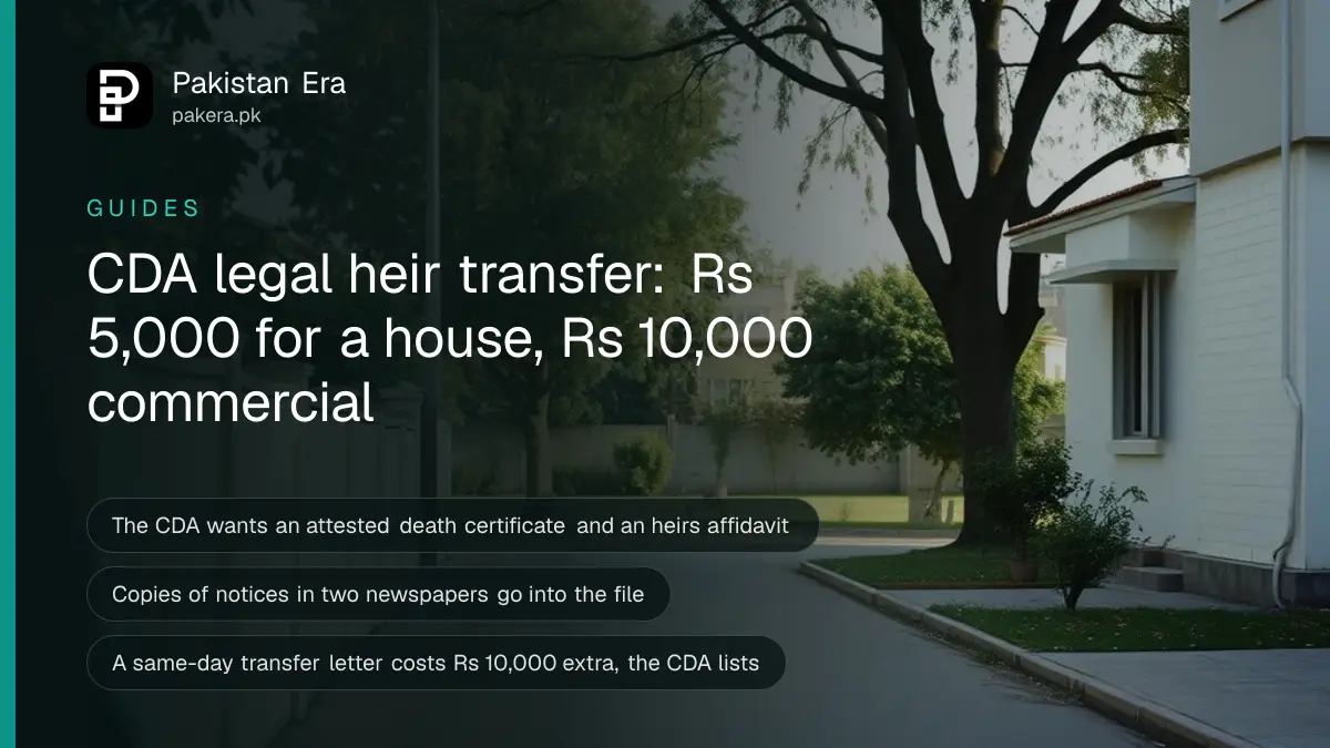 A quiet family house with a small garden gate and trees on a calm street in Islamabad