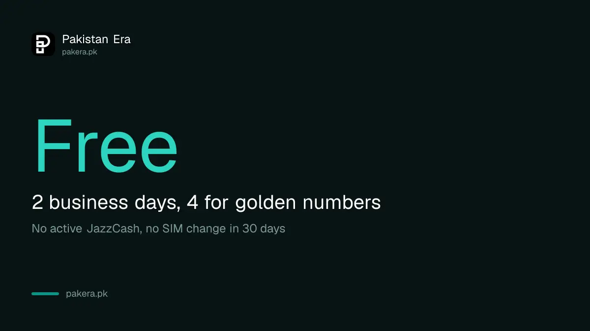 Jazz conditions for moving a deceased person's SIM: no active JazzCash, no SIM change in 30 days