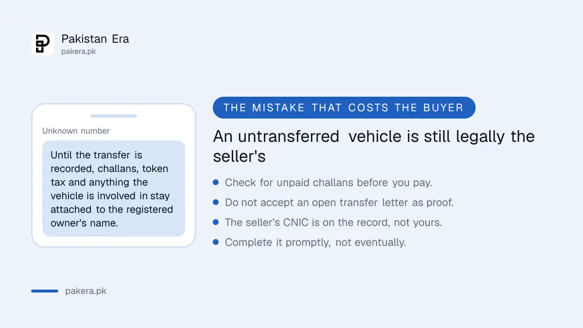 Why an untransferred vehicle remains the seller's responsibility