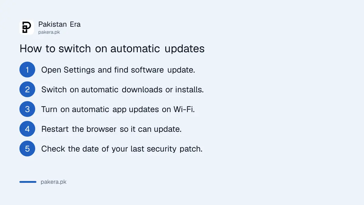 Five steps to turn on automatic updates on a phone or laptop