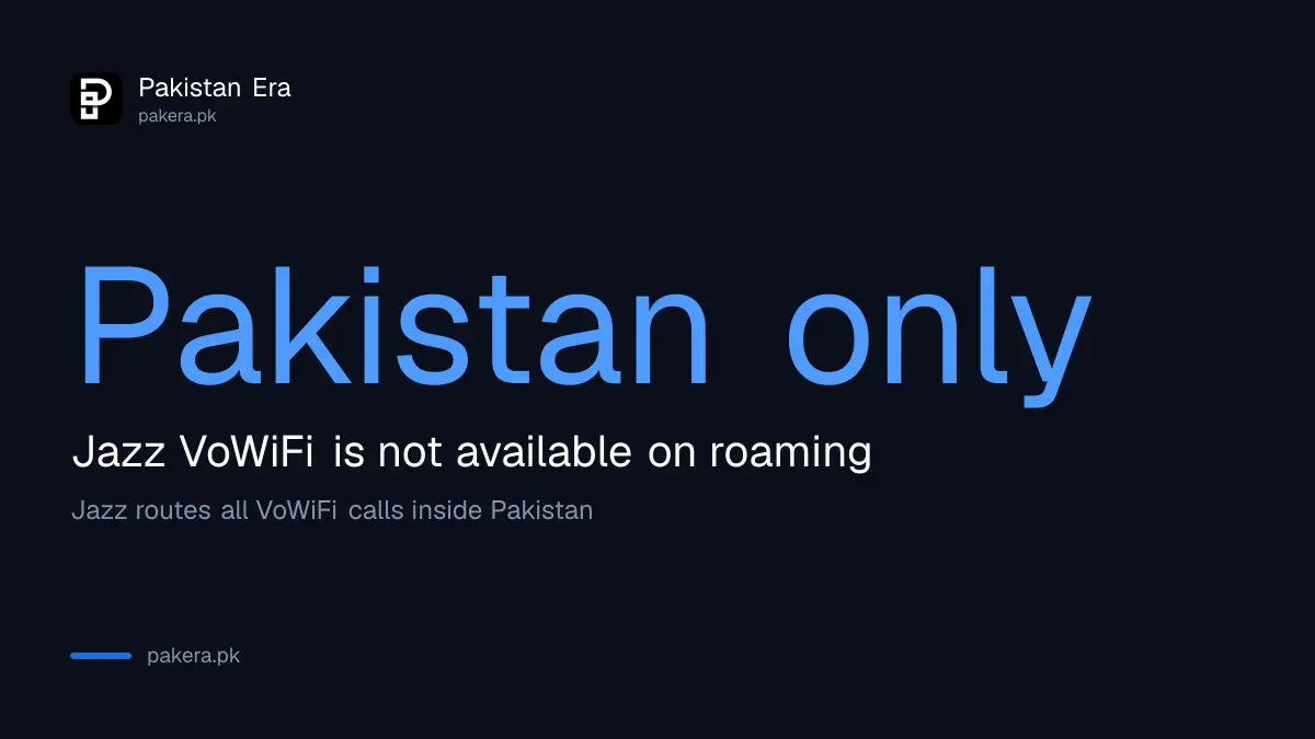 Jazz Wi-Fi calling works across Pakistan but not on international roaming