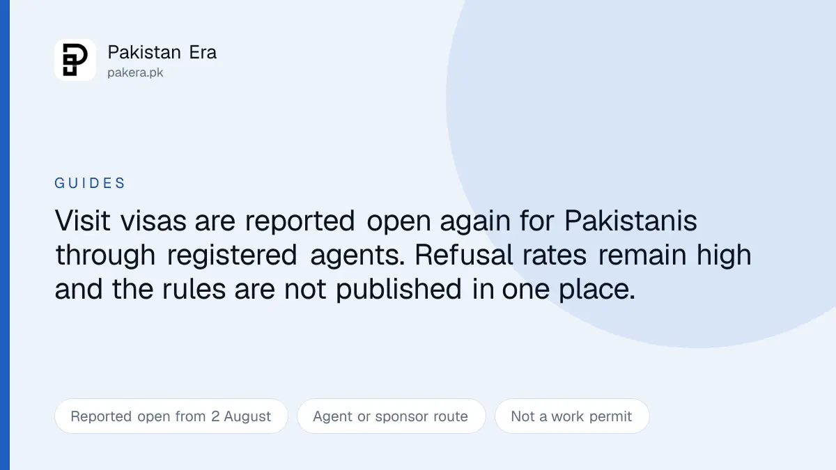 The current position on UAE visit visas for Pakistani applicants