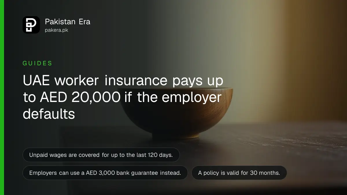 A wooden bowl on a dark wooden table, for an article on the uae worker insurance scheme