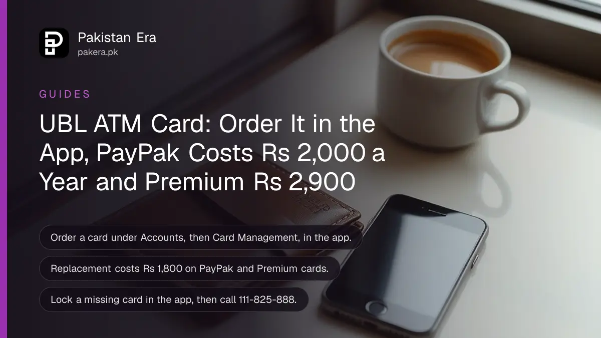 A closed brown leather wallet and a smartphone with a dark screen on a café table by a window beside a cup of coffee