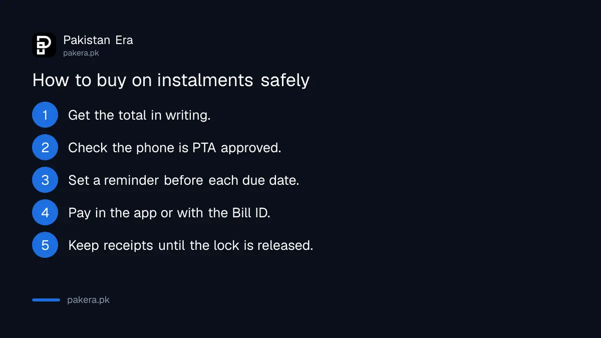 Steps to buy a phone on Ufone Kistpay instalments safely