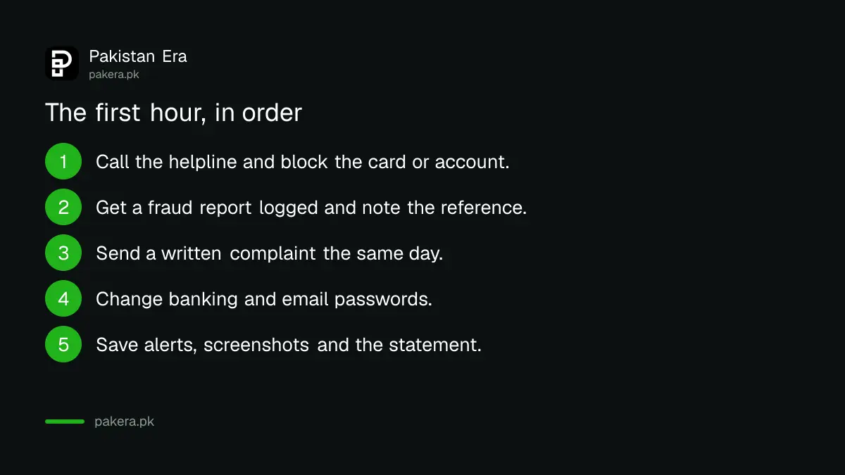 Steps to take after an unauthorised bank transaction in Pakistan