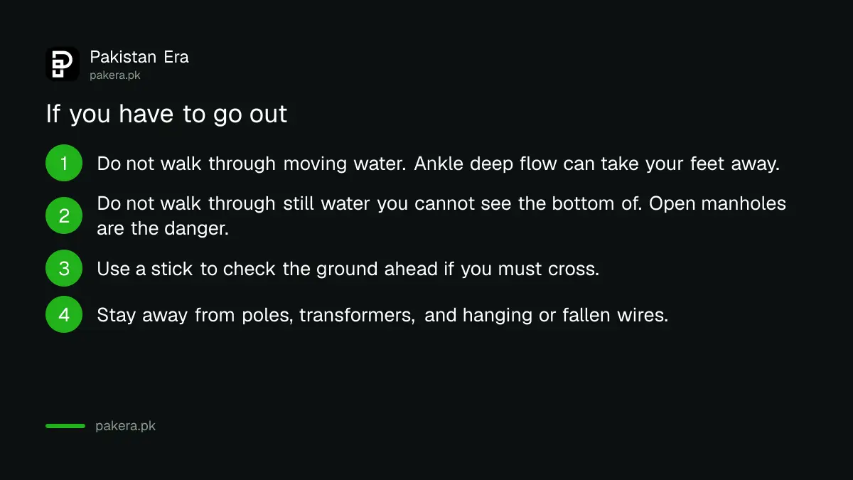 How to move safely through a flooded street