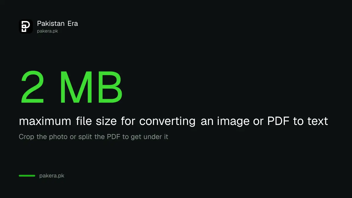 Google Drive 2 MB file limit for Urdu text recognition
