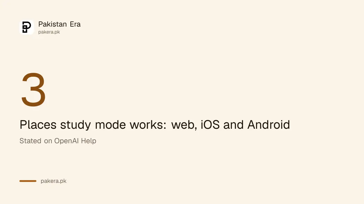 Statistic: study mode works on ChatGPT web, iOS and Android