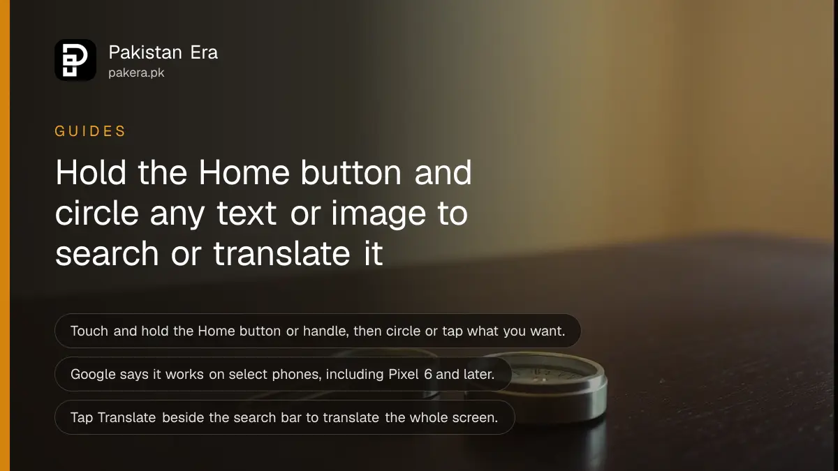 A compass on a dark wooden table, for a guide to using Circle to Search on Android