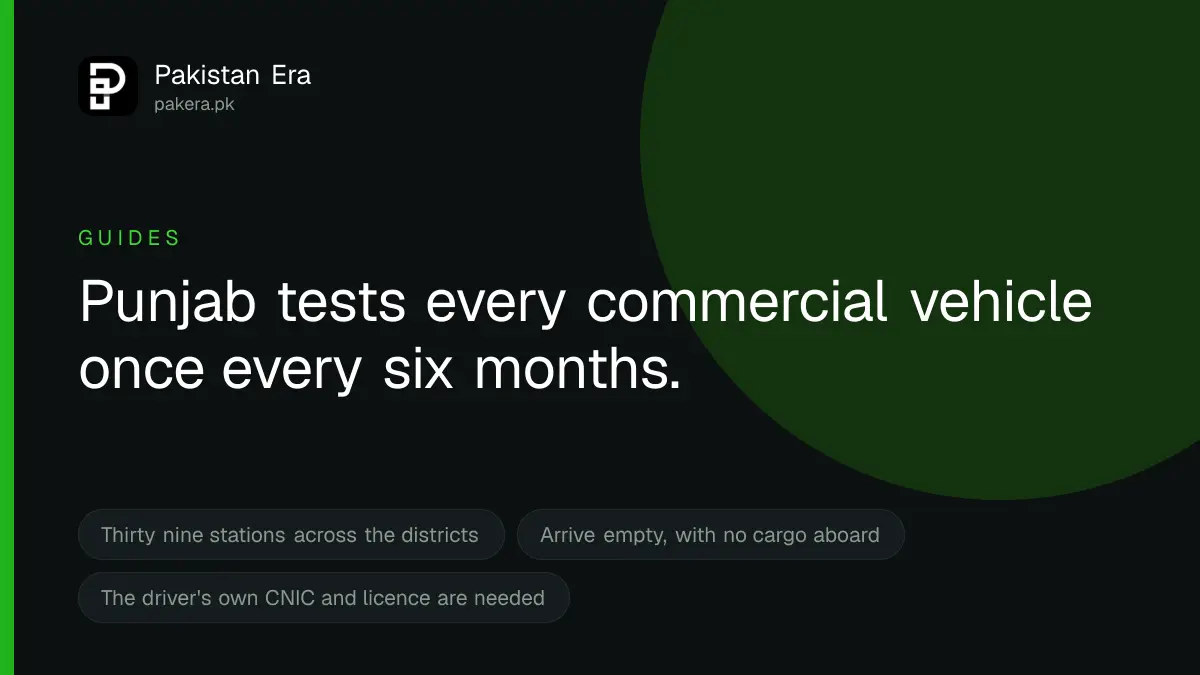 Commercial Vehicles in Punjab Need Testing Every Six Months