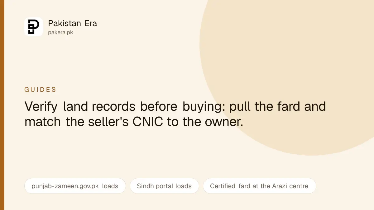 Verifying land records online in Pakistan before buying property