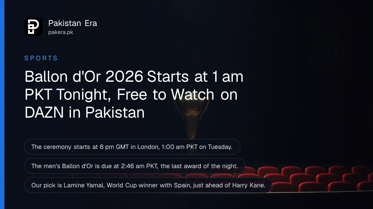 A golden football trophy glowing on a dark theatre stage under a spotlight