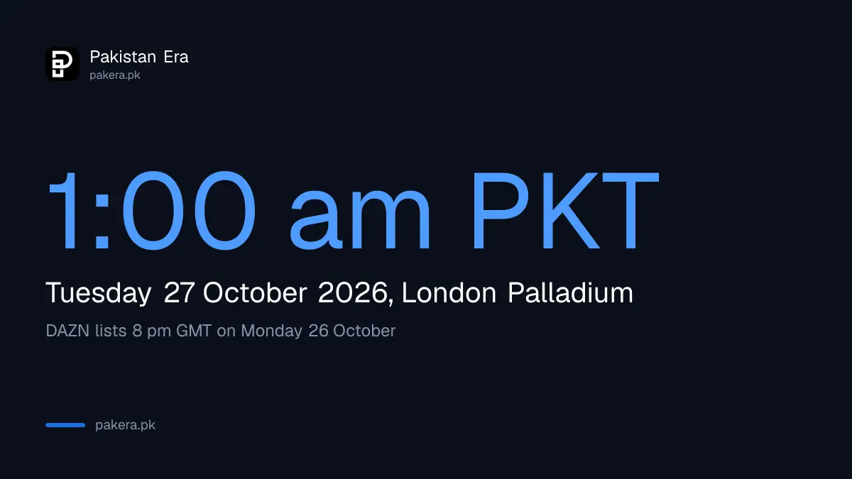 Ballon d'Or 2026 ceremony start time in Pakistan, 1:00 am PKT on Tuesday 27 October