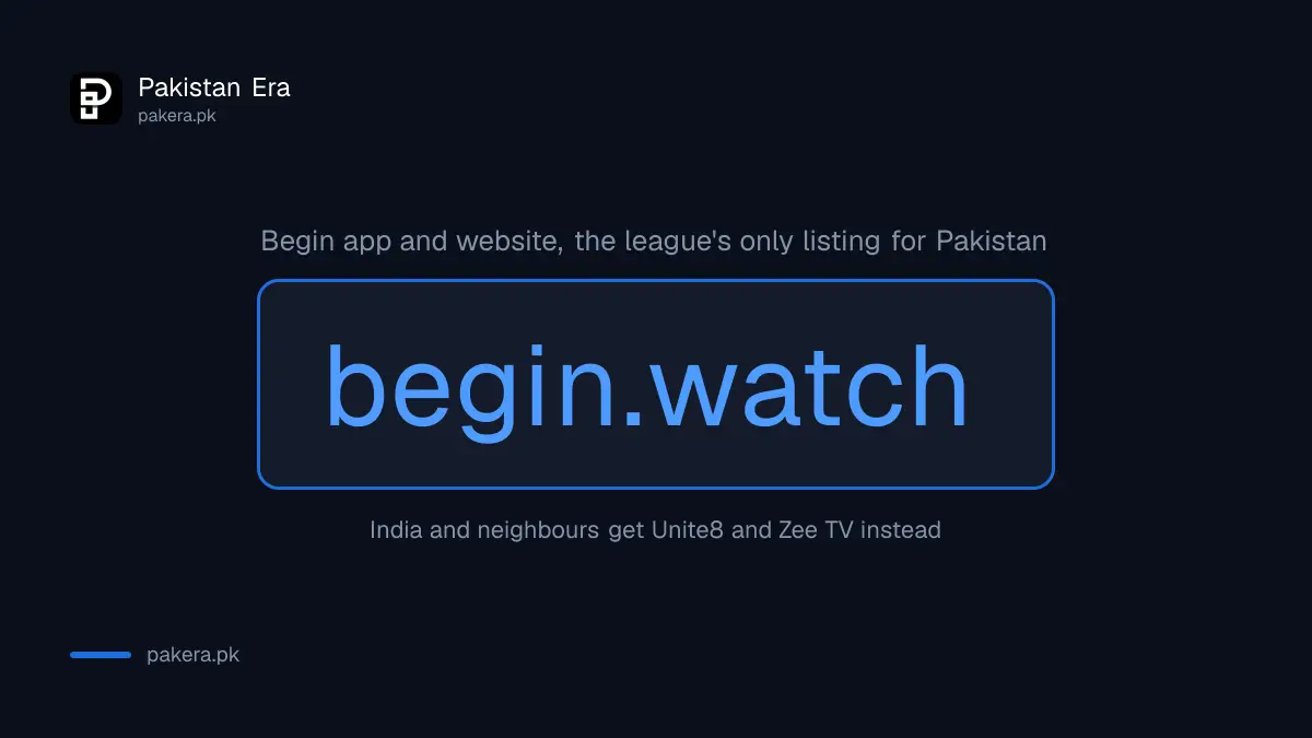 Serie A broadcaster in Pakistan for 2026-27 is Begin at begin.watch, the league's only listing for Pakistan