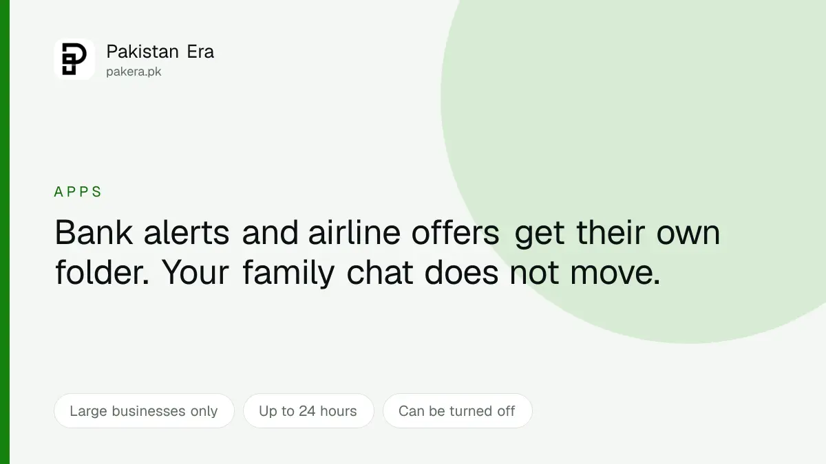 WhatsApp Offers and Updates folder for business messages