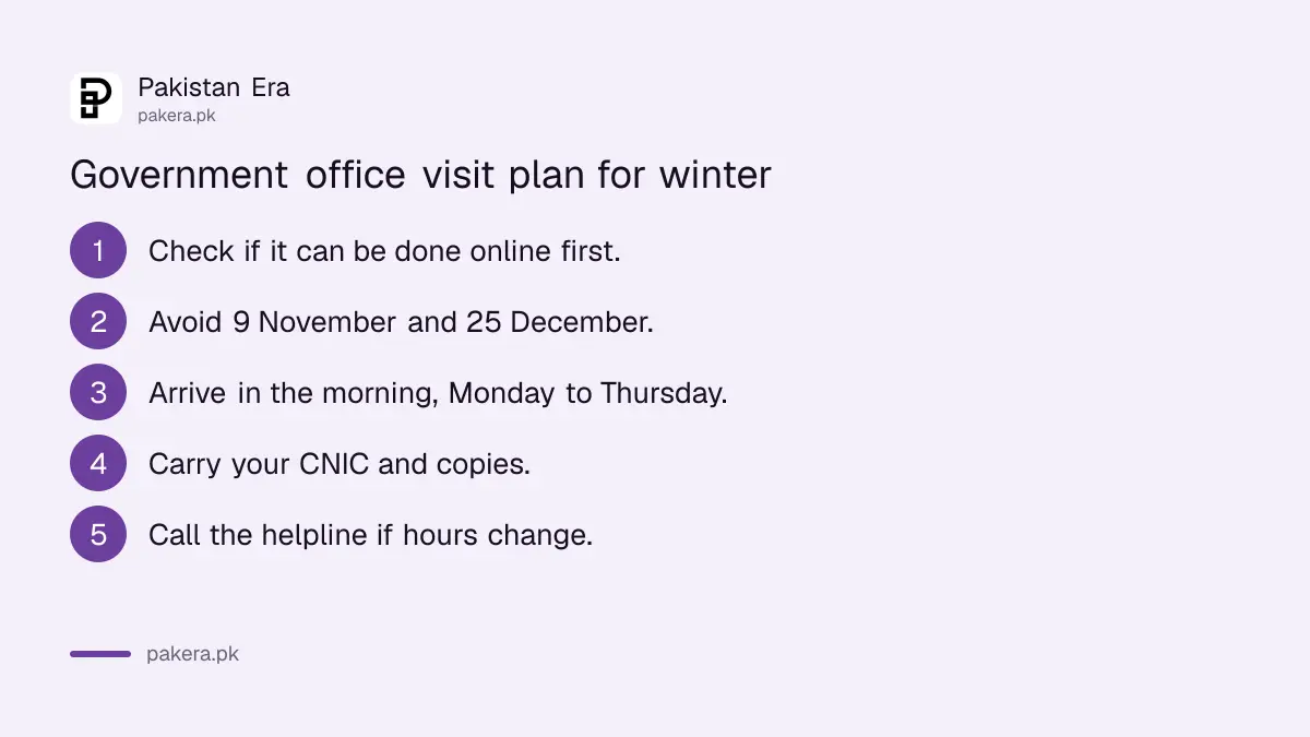 Five steps to plan a government office visit in Pakistan in winter 2026