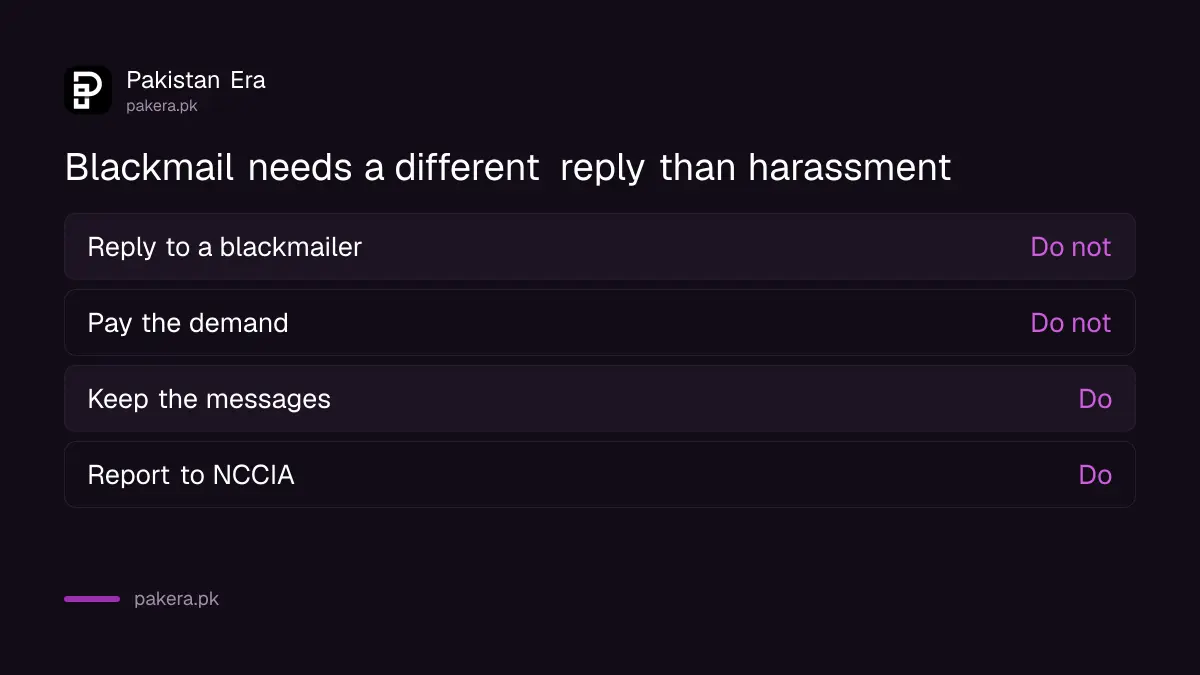What to do and not do when you are being blackmailed online in Pakistan