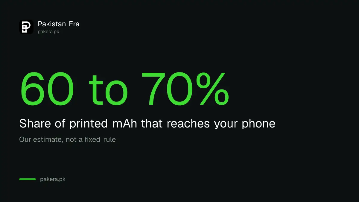Key figure for Work Out How Many Phone Charges a Power Bank Gives in Pakistan