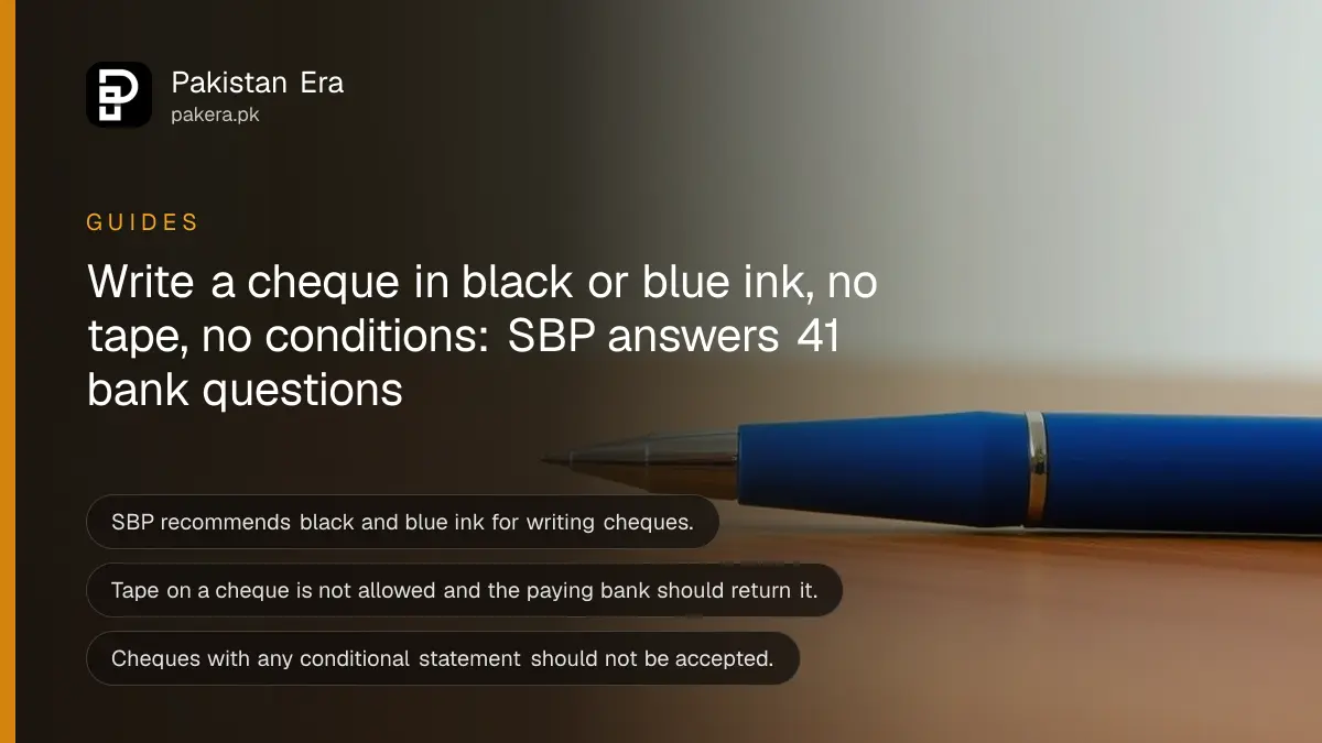 A blue fountain pen on a wooden desk, for a guide on writing a cheque correctly in Pakistan