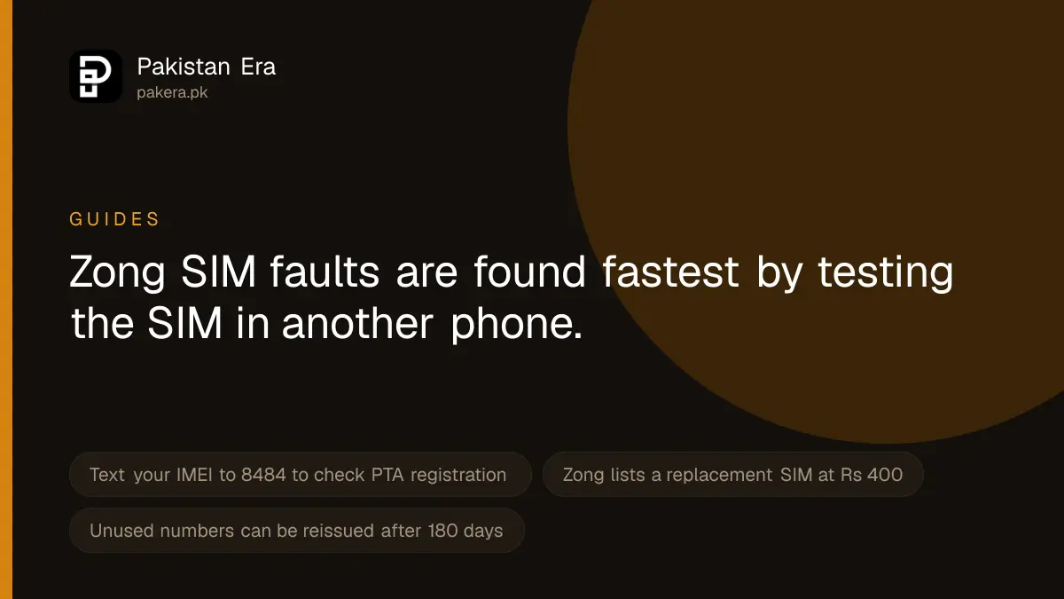 How to fix a Zong SIM that is not working