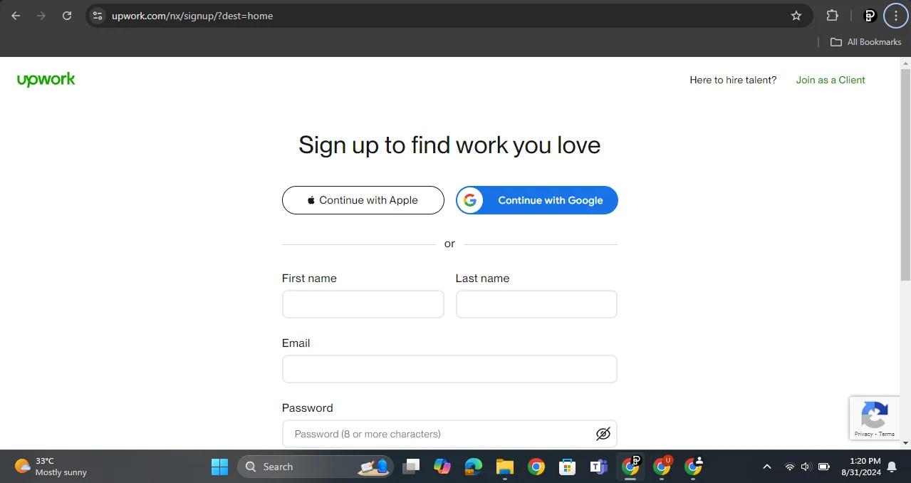 Enter your personal information