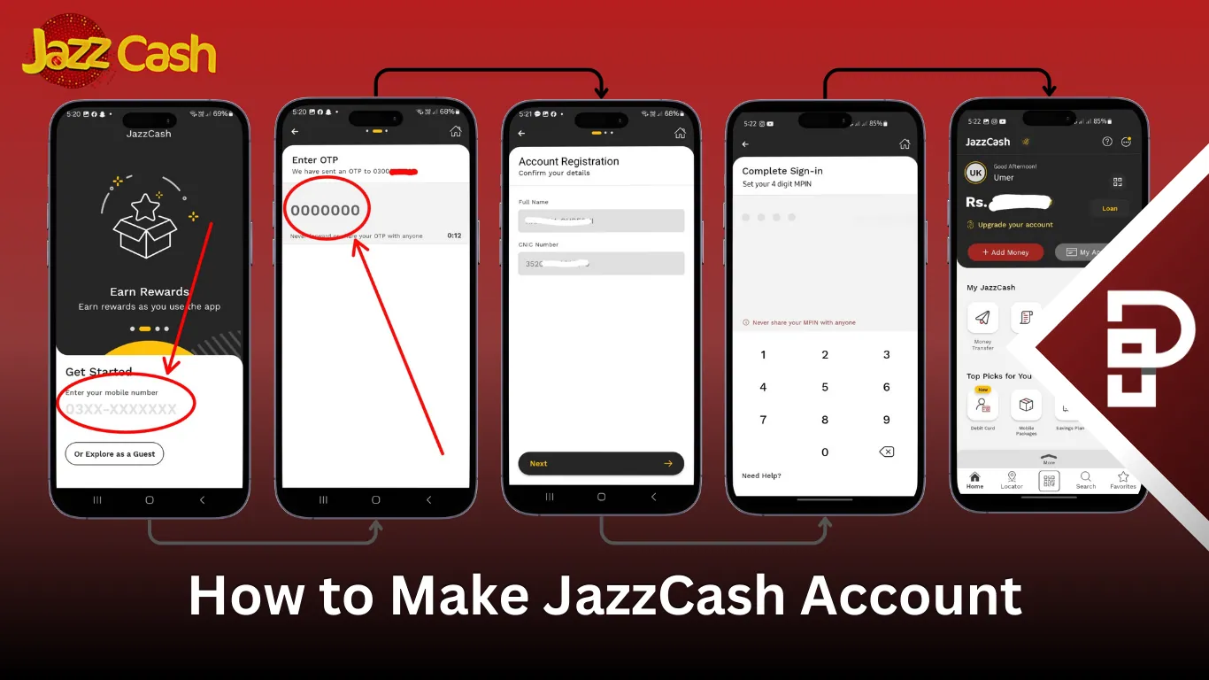 How to Make JazzCash Account