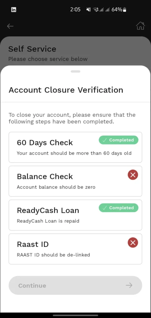 How to close Jazzcash Account
