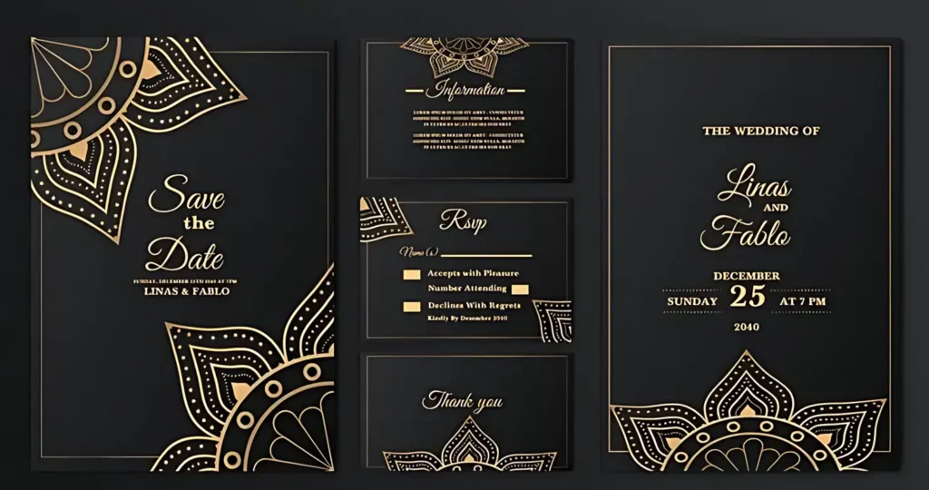 Luxurious and Ornate Designs Shadi Card