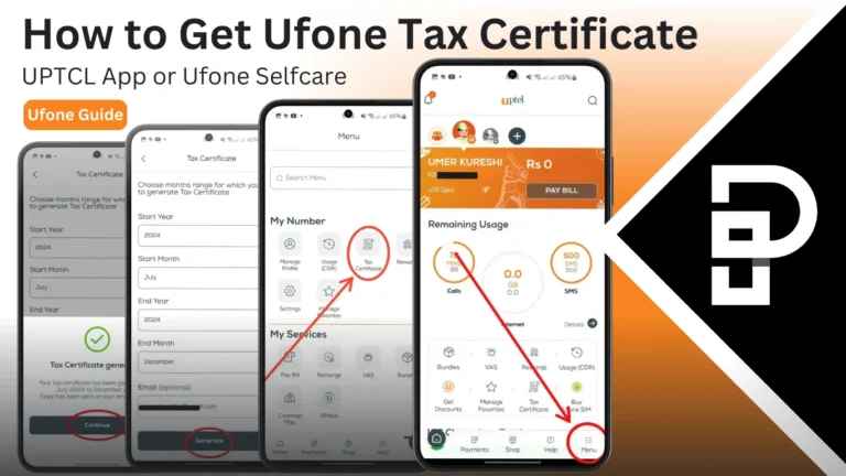 How to Get Ufone Tax Certificate