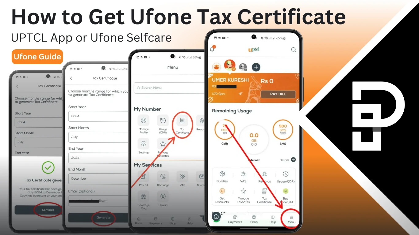 How to Get Ufone Tax Certificate