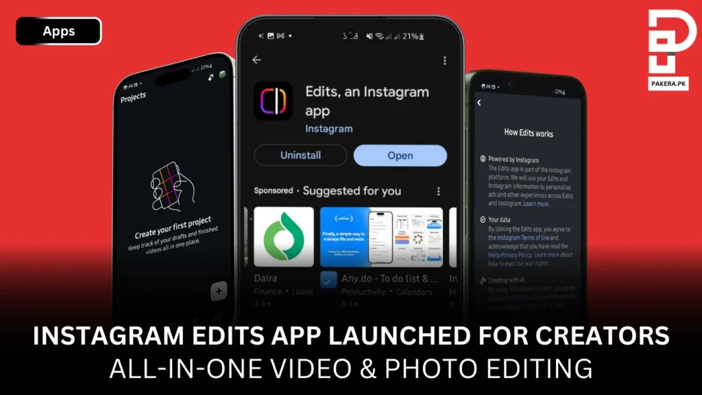 Instagram Edits App: A New All-in-One Tool for Creators Instagram Edits App Launched for Creators and influencer