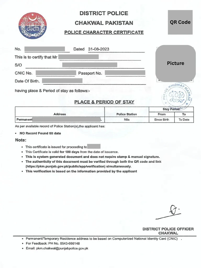 Police Clearance Certificate Apply Online
