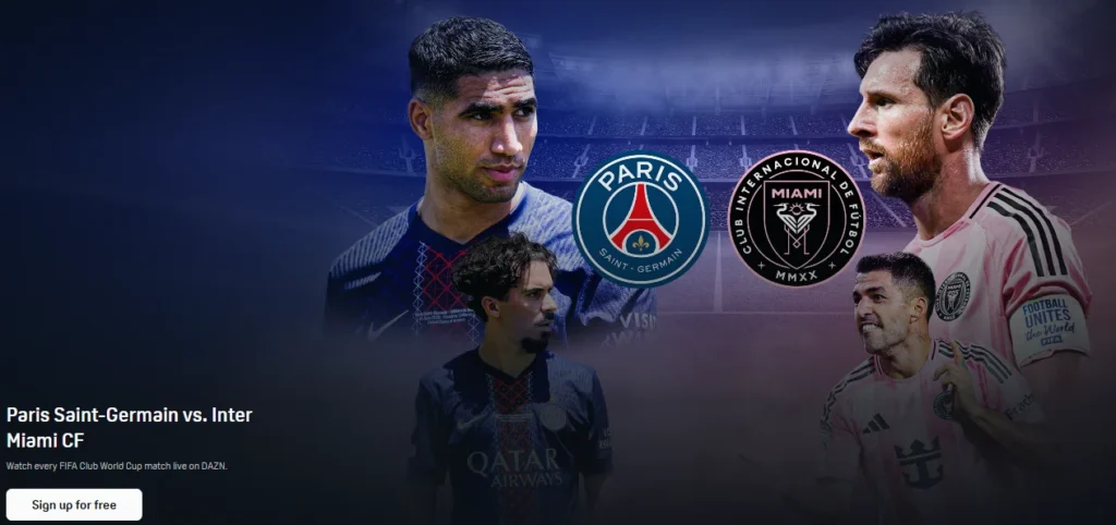 Watch PSG vs Inter Miami for Free in Pakistan
