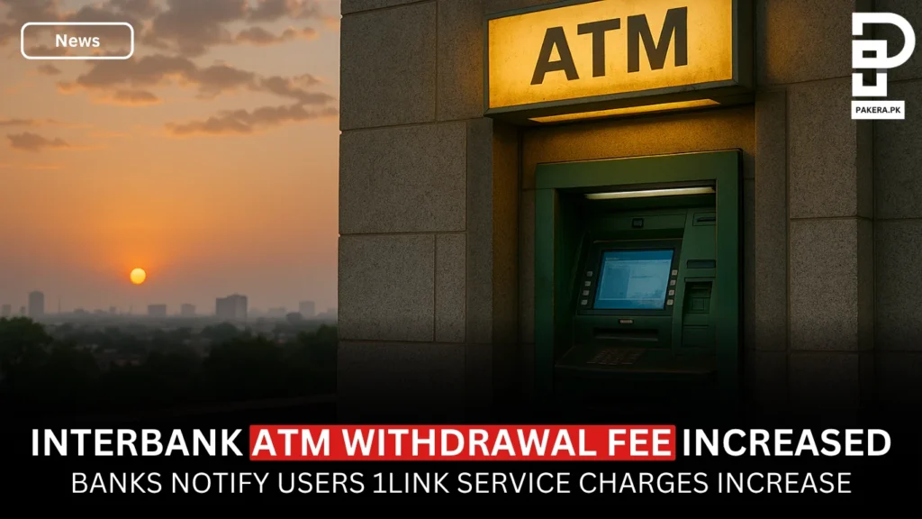 Pakistani Banks Increase Inter-Bank ATM Withdrawal Fee to Rs 35 How much ATM Fee increase in Pakistan