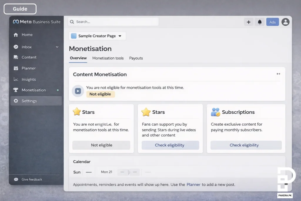 Monetize Facebook in pakistan