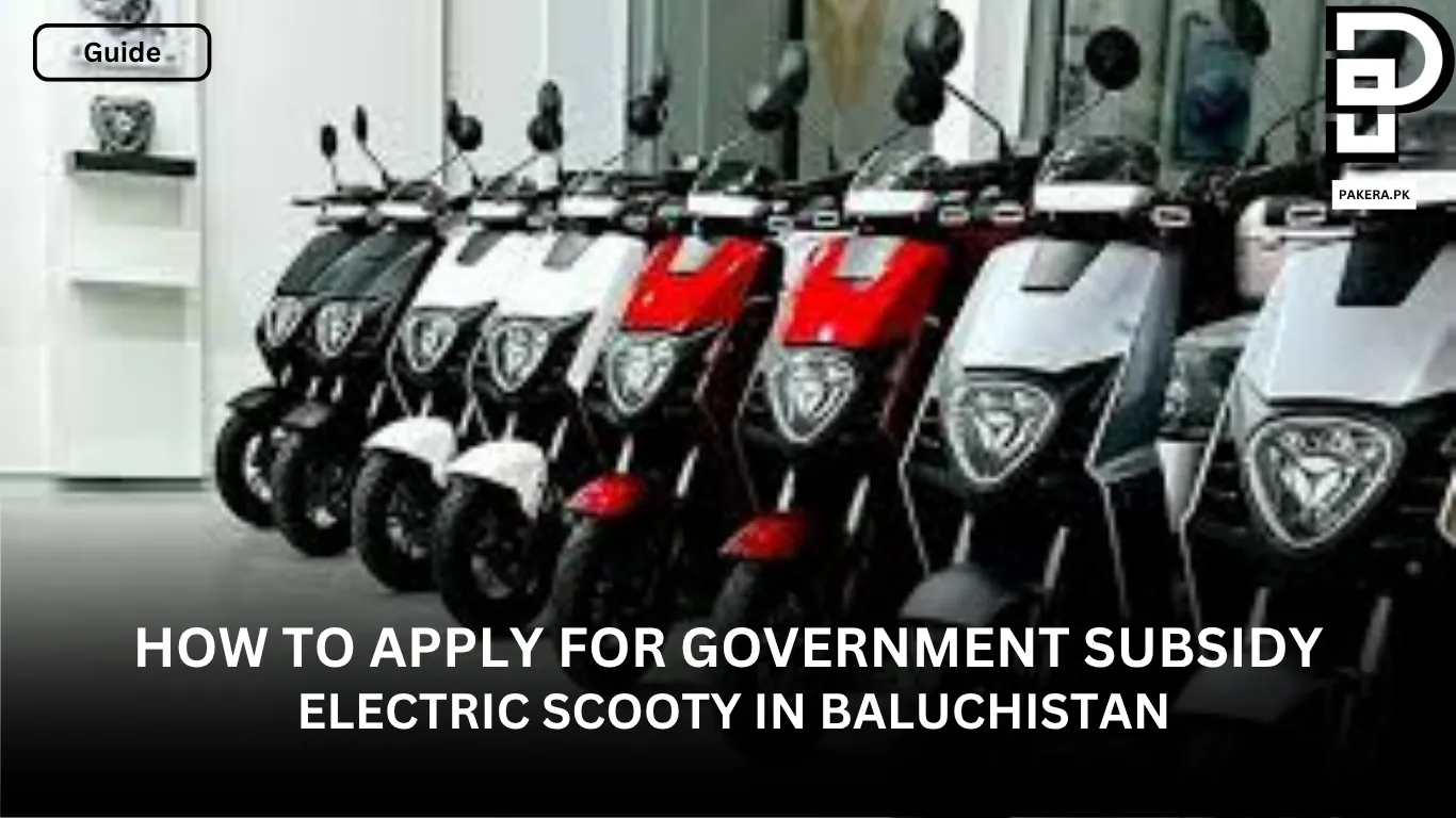 How to Apply for Government Subsidy Electric Scooty in Baluchistan