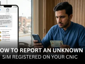 How to Report an Unknown SIM Registered on Your CNIC