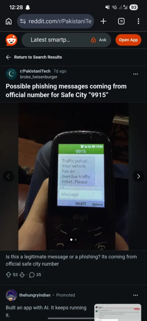 Reddit user discussing same e-challen fraud