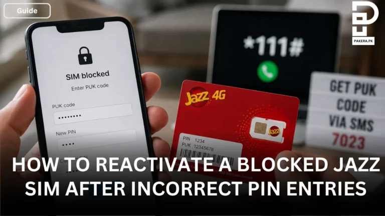How to Reactivate a Blocked Jazz SIM After Incorrect PIN Entries (PUK Code Required)