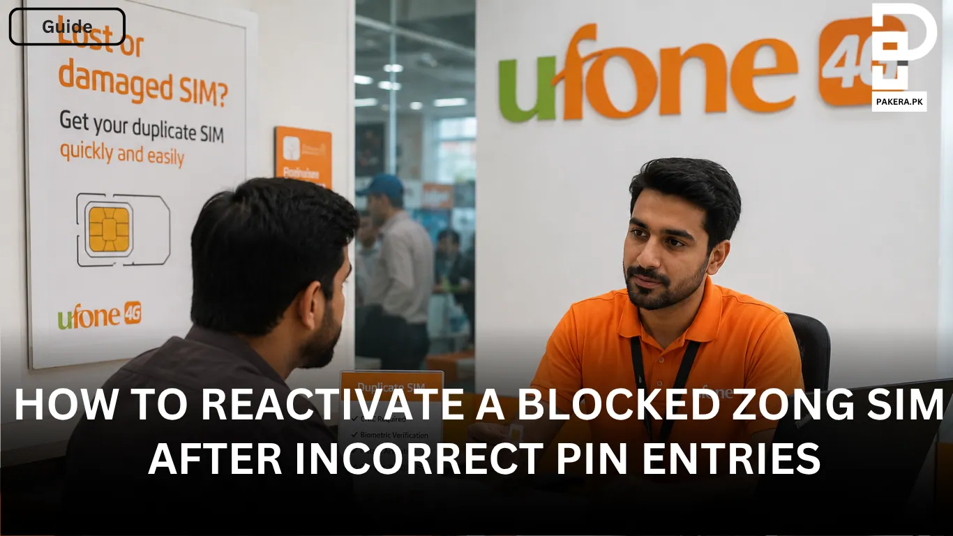 How to Reactivate a Blocked Zong SIM After Incorrect PIN Entries