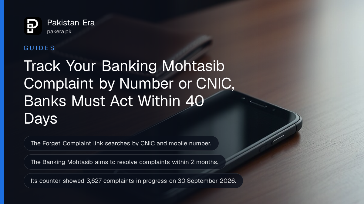 Banking Mohtasib Complaint Status: Track by Number or CNIC