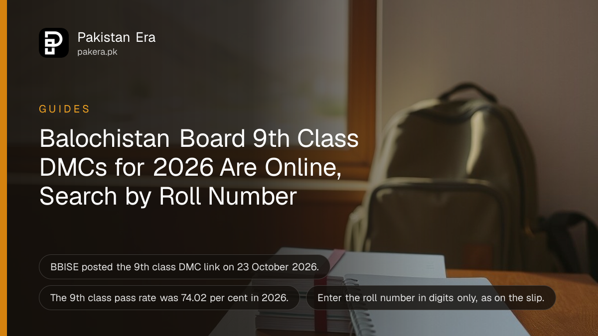 Number Blank BBISE 9th Class Result 2026: Get DMC by Roll Number