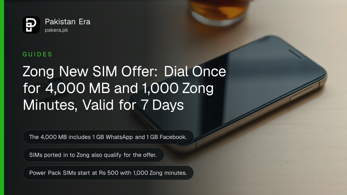 Zong New SIM Offer Code: Free MBs and Minutes (2026)